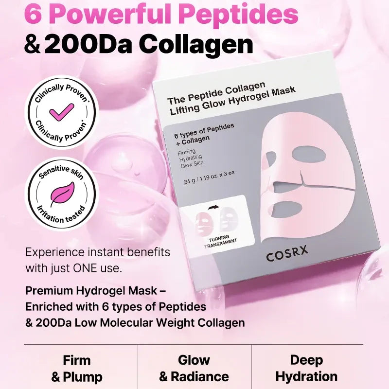 Cosrx The Peptide Collagen Lifting Glow Hydrogel Mask — product image 6