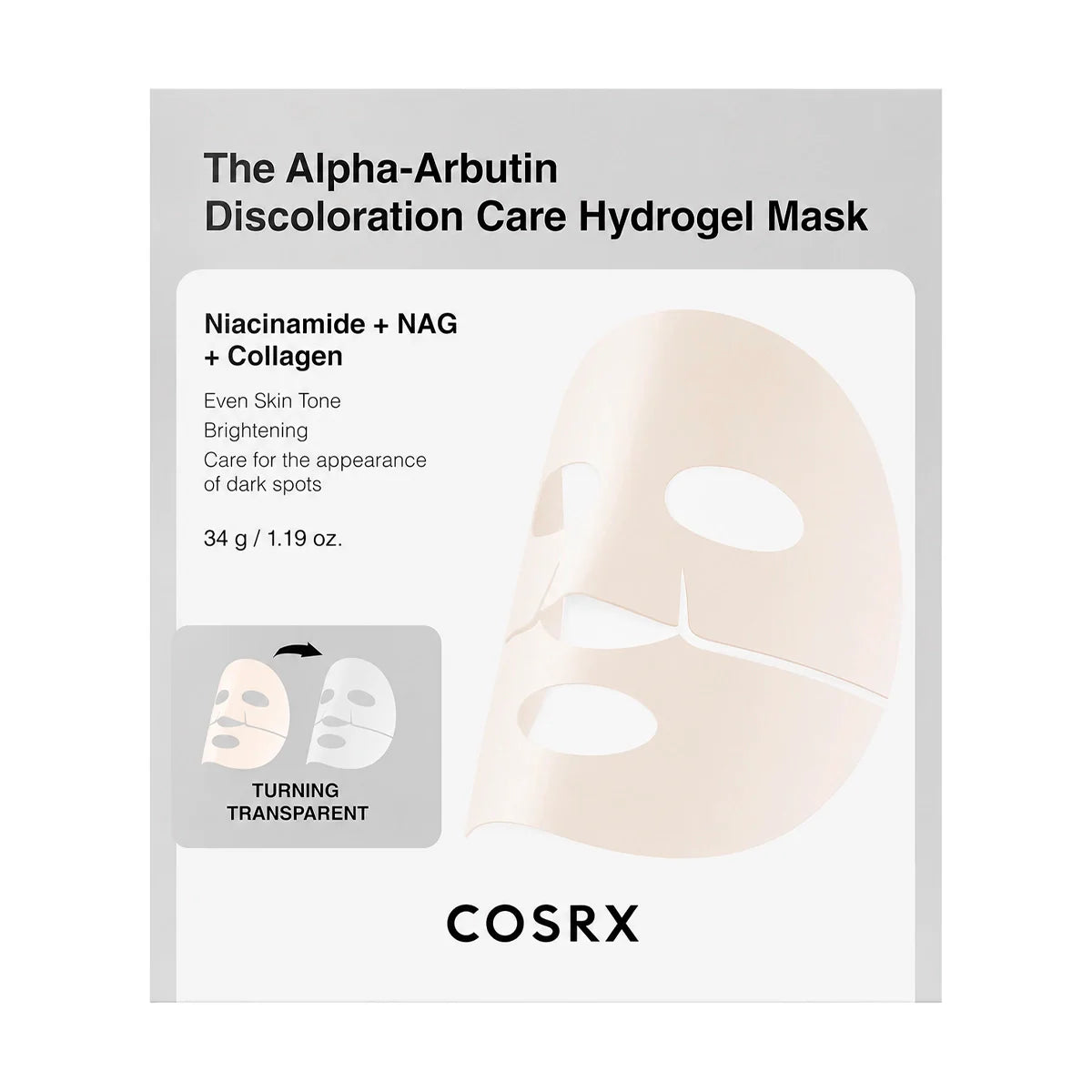 Cosrx The Alpha Arbutin Discoloration Care Hydrogel Mask — 1 Mask