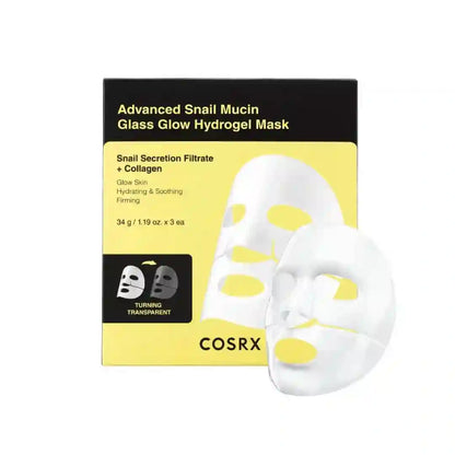 COSRX Advanced Snail Mucin Glass Glow Hydrogel Mask — 3 mask