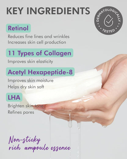 DERMAL Seoul Face Retinol 3X Daily Quick Mask 36pcs — Фото товара 4