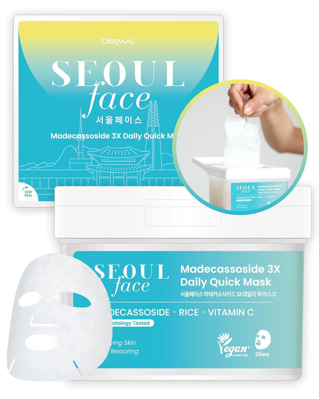 DERMAL Seoul Face Madecassoside 3X Daily Quick Mask 36pcs — 36pcs