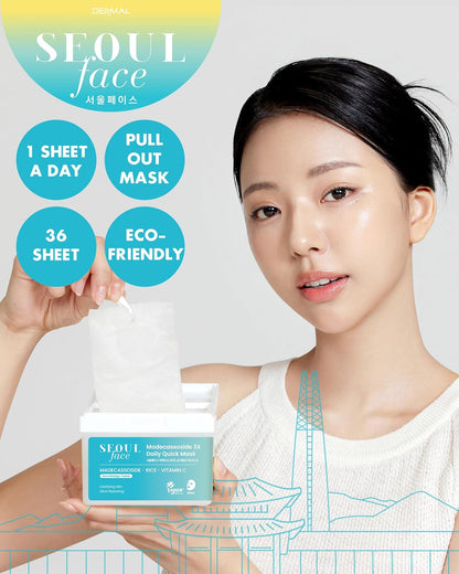 DERMAL Seoul Face Madecassoside 3X Daily Quick Mask 36pcs — product image 2