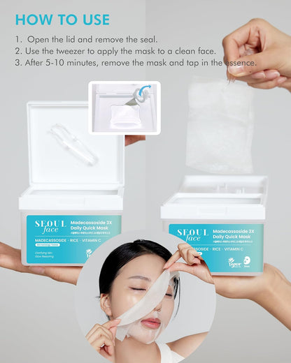 DERMAL Seoul Face Madecassoside 3X Daily Quick Mask 36pcs — product image 6