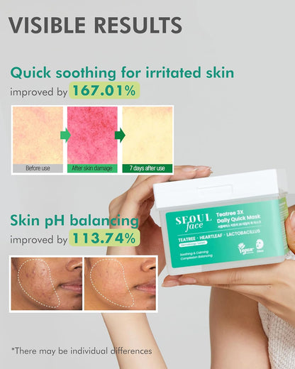 DERMAL Seoul Face Teatree 3X Daily Quick Mask 36pcs — product image 3