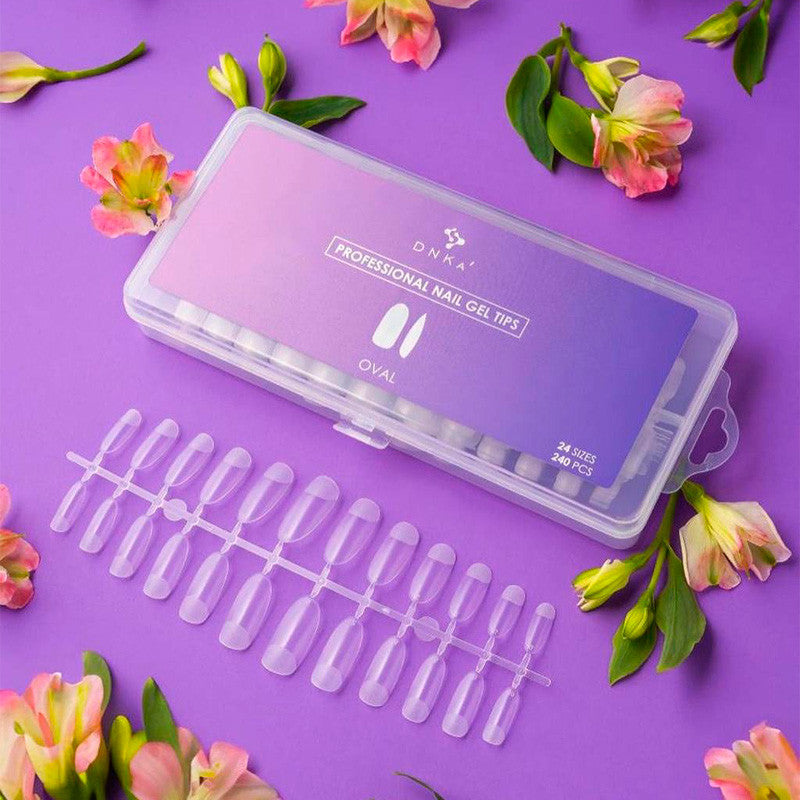 Modelēšanas gēls Gel Tips - DNKa Professional Nail Gel Tips Oval - 240 gab.