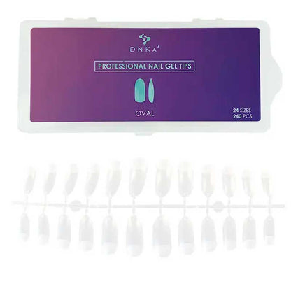 Modelēšanas gēls Gel Tips - DNKa Professional Nail Gel Tips Oval - 240 gab. — attēls 2