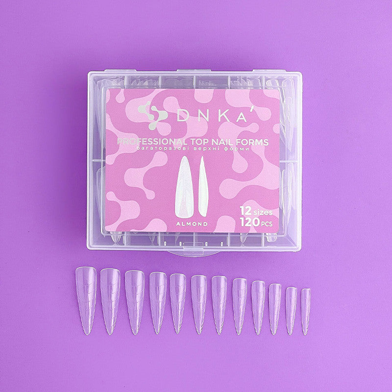 Top forms for building nails - DNKa Top Nail Forms Almond - 120 pcs