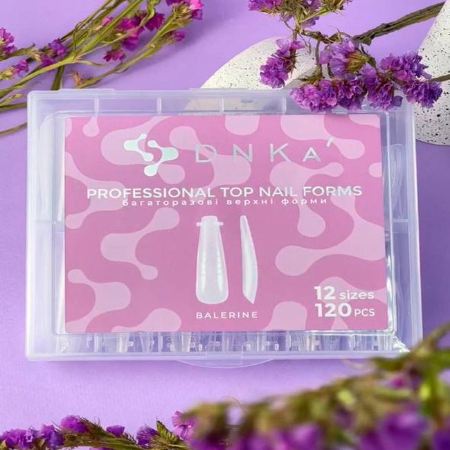 Top forms for building nails - DNKa Top Nail Forms Ballerina - 120 pcs