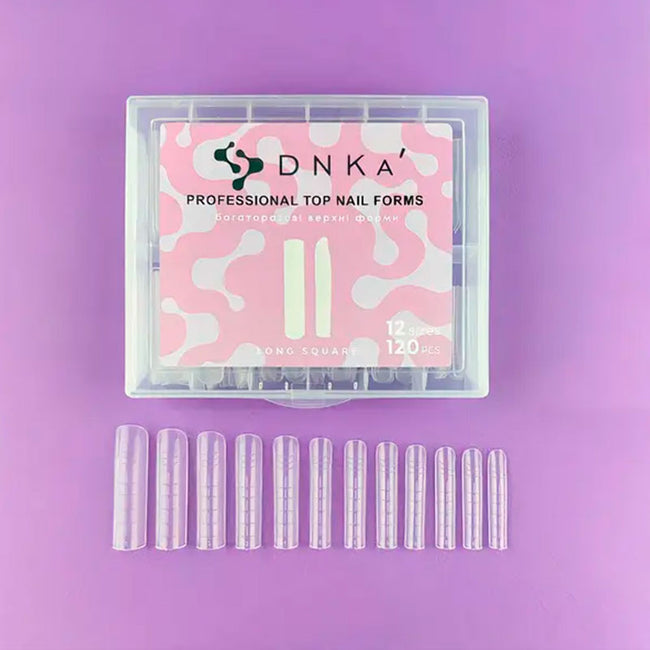 Top forms for building nails - DNKa Top Nail Forms Long Square - 120 pcs