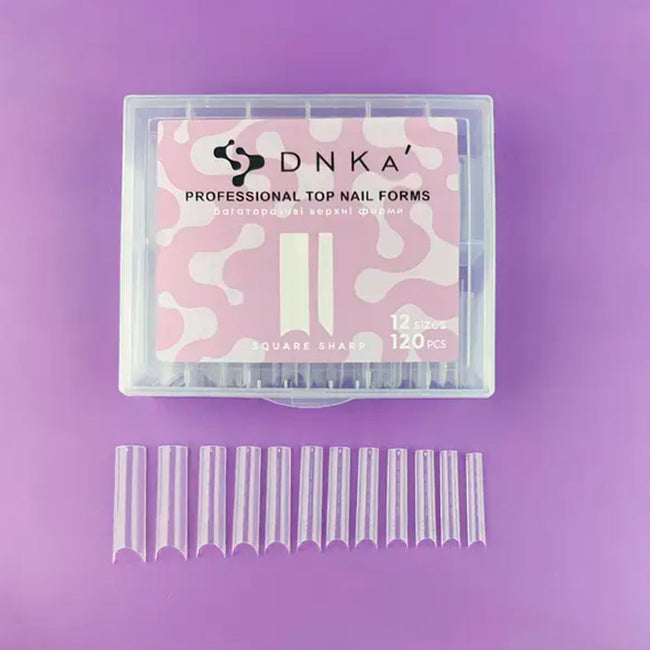 Top forms for building nails - DNKa Top Nail Forms Square Sharp - 120 pcs