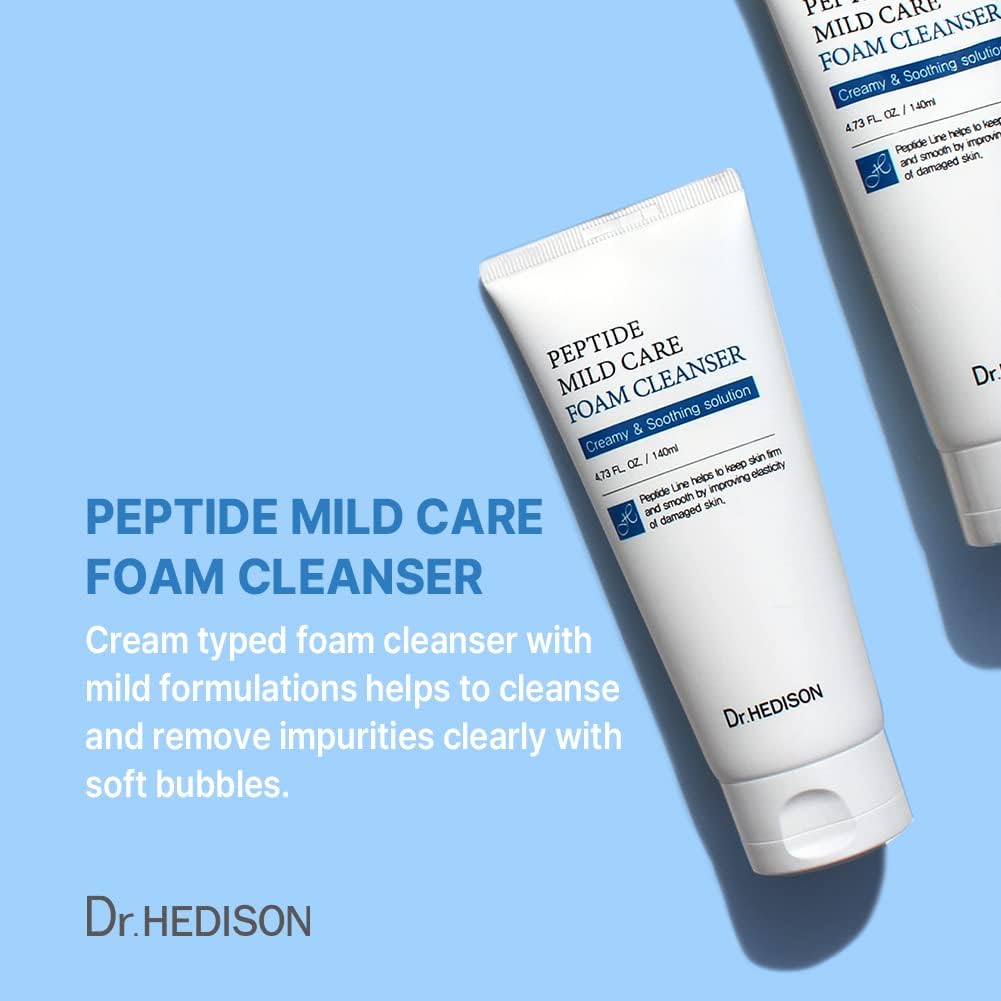 Dr. Hedison Limpiador en espuma de cuidado suave con péptidos 140ml — Imagen del producto 2