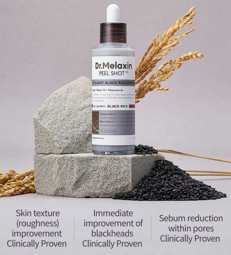 Dr. Melaxin Peel Shot Exfoliant Black Rice Ampoule 80ml — product image 2