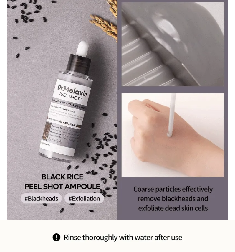 Dr. Melaxin Peel Shot Exfoliant Black Rice Ampoule 80ml — product image 6