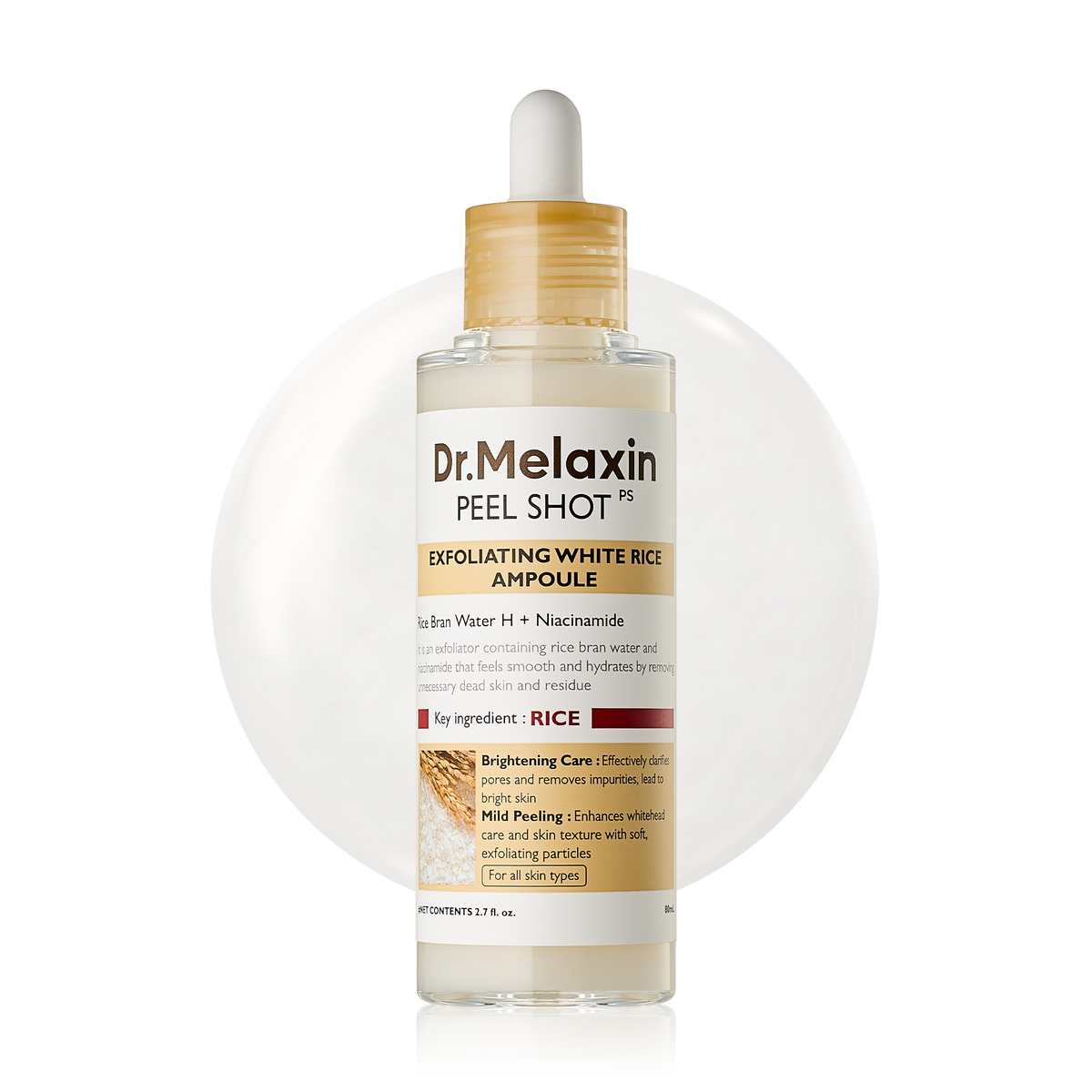 Dr. Melaxin Peel Shot Exfoliant White Rice Ampoule 80ml — 80ml