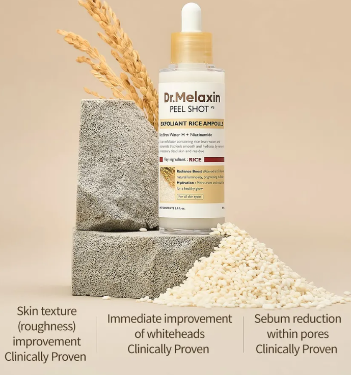 Dr. Melaxin Peel Shot Exfoliant White Rice Ampoule 80ml — product image 2