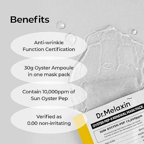 Dr. Melaxin Oyster Pep 3 Renewal Mask — Фото товара 8