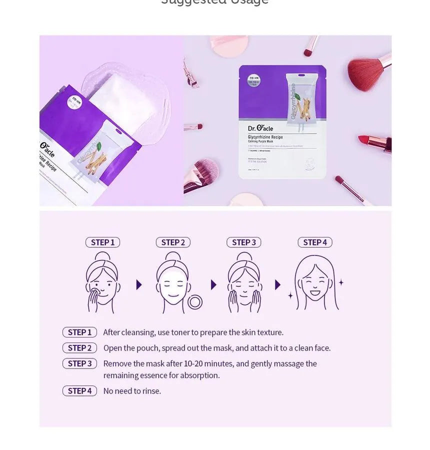 Dr. Oracle Glycyrrhizine Recipe Calming Purple Mask — 10 Masks