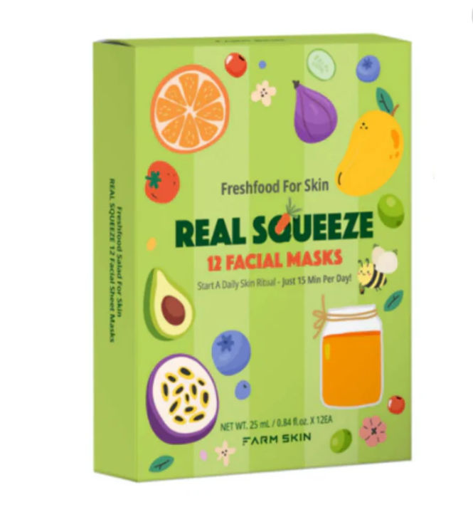 Farmskin Fresh Food for Skin Real Squeeze 12 Facial Masks — Default Title