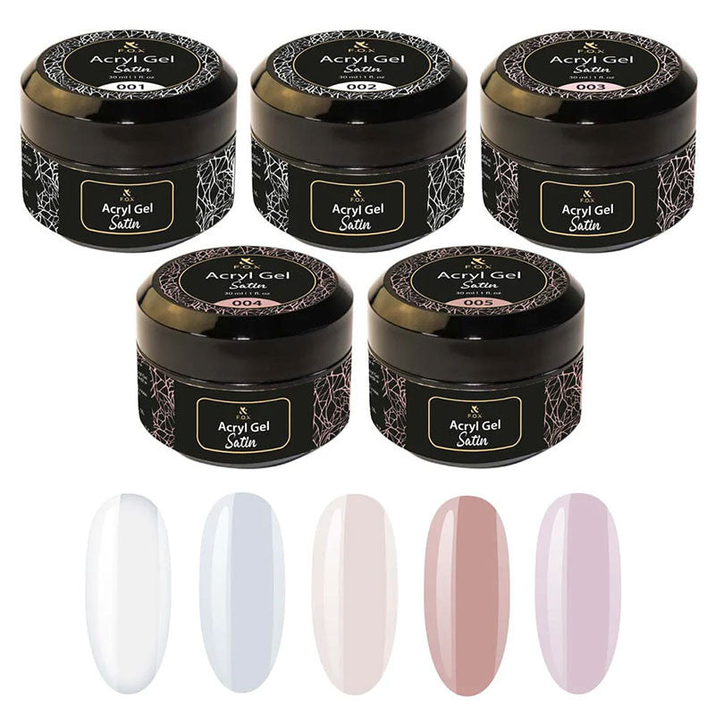Acryl Gel Satin – F.O.X – Set of 5, 30 ml