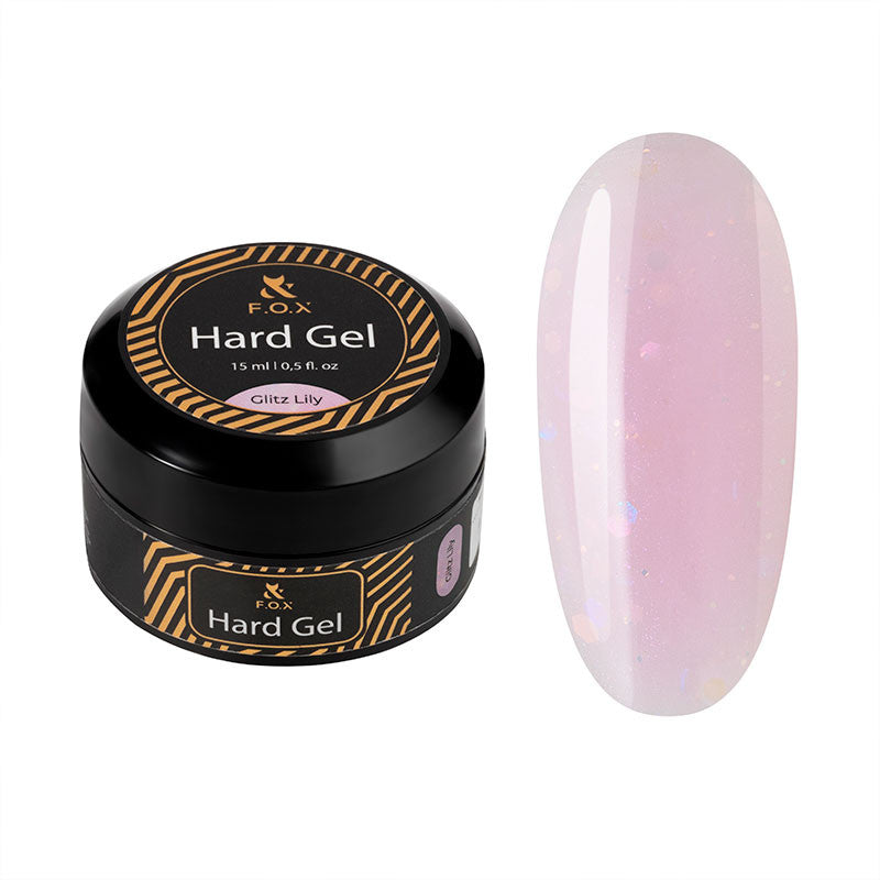 Hard gel F.O.X - Glitz Lily - 15 ml