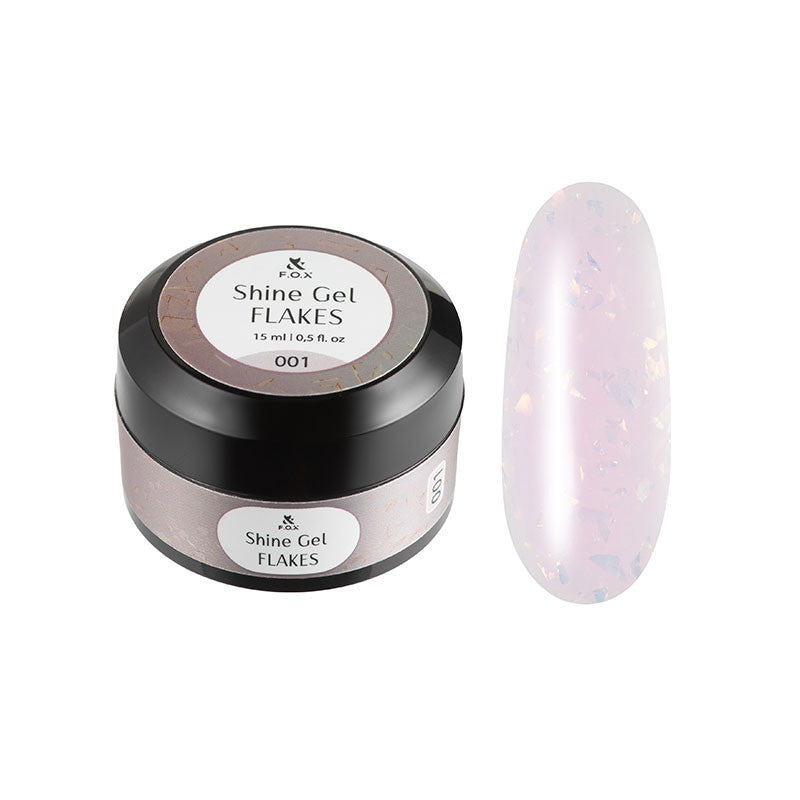 Modelēšanas gēls Shine Gel Flakes 001 F.O.X - 15 ml