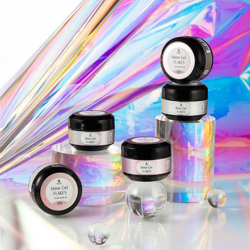 Gel constructor Shine Gel Flakes 008 F.O.X - 15 ml — imagen 3