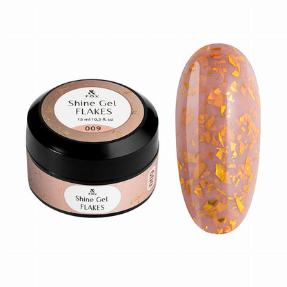 Gel de construction Shine Gel Flakes 009 F.O.X - 15 ml