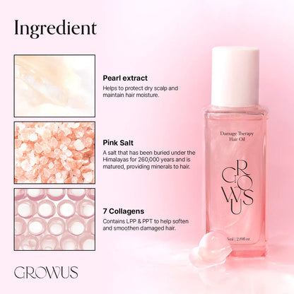 Growus Damage Therapy Hair Oil 65ml — product image 2