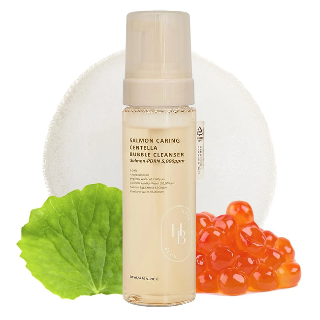 HEVEBLUE Salmon Caring Centella Bubble Cleanser 200ml — 200ml