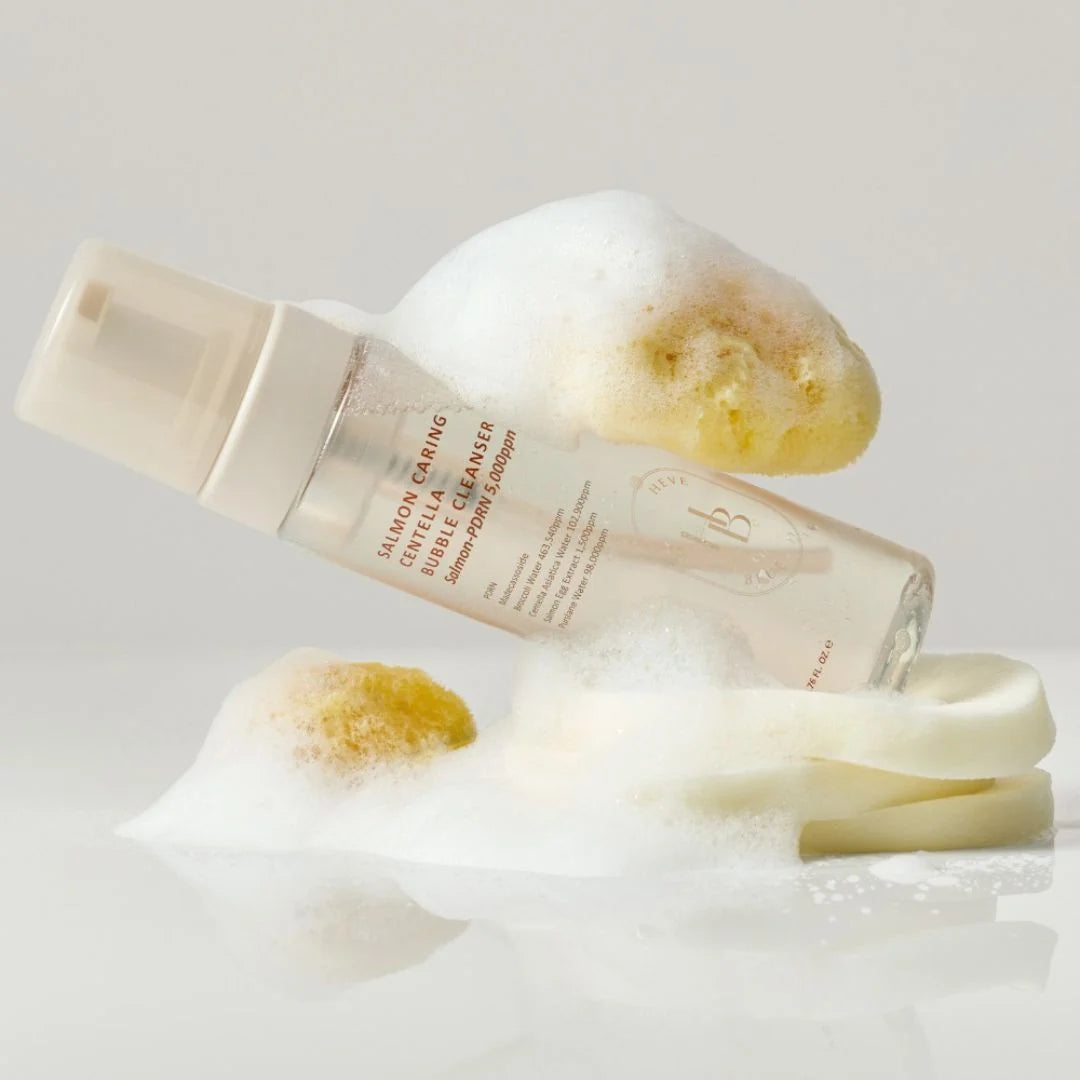 HEVEBLUE Salmon Caring Centella Bubble Cleanser 200ml — product image 2