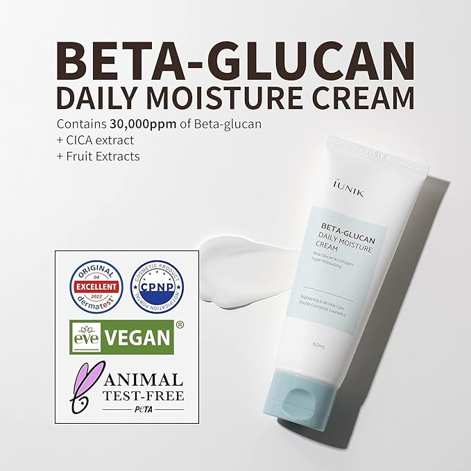IUNIK Beta Glucan Crème d'humidité quotidienne 60 ml — Photo du produit 3