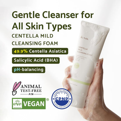 IUNIK Centella Mild Cleansing Foam 120ml — product image 2