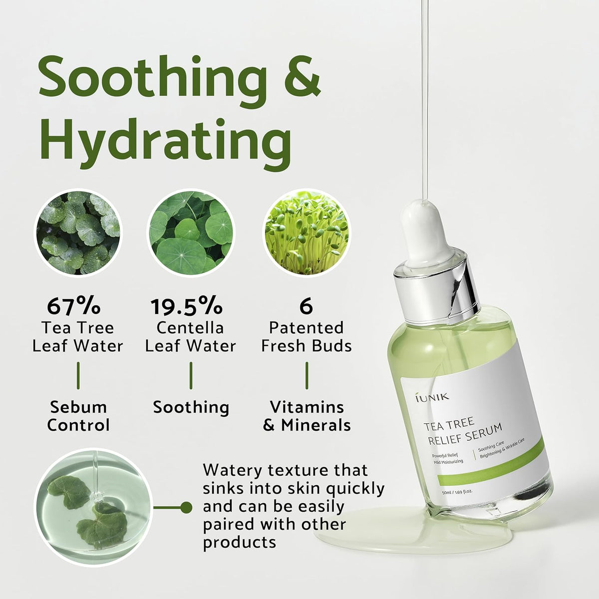 IUNIK Tea Tree Relief Serum 50ml — product image 3