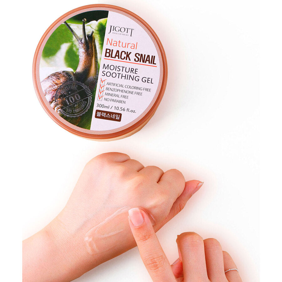 Jigott Gel apaisant naturel Black Hydratant d'escargot 300 ml — Photo du produit 2