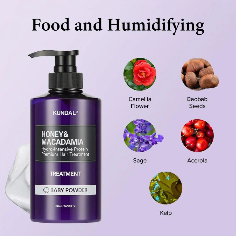 KUNDAL Honey & Macadamia Protein Treatment Baby Powder 500ml — product image 2