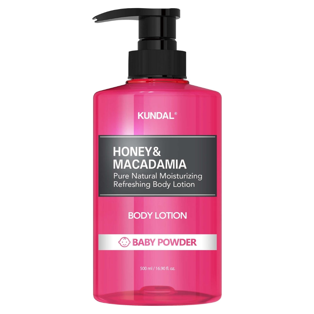 KUNDAL Honey & Macadamia Pure Body Lotion Baby Powder 500ml — 500ml
