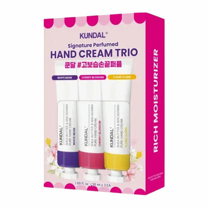 Kundal Shea Butter & Macadamia Pure Hand Cream 50ml — Set Trio