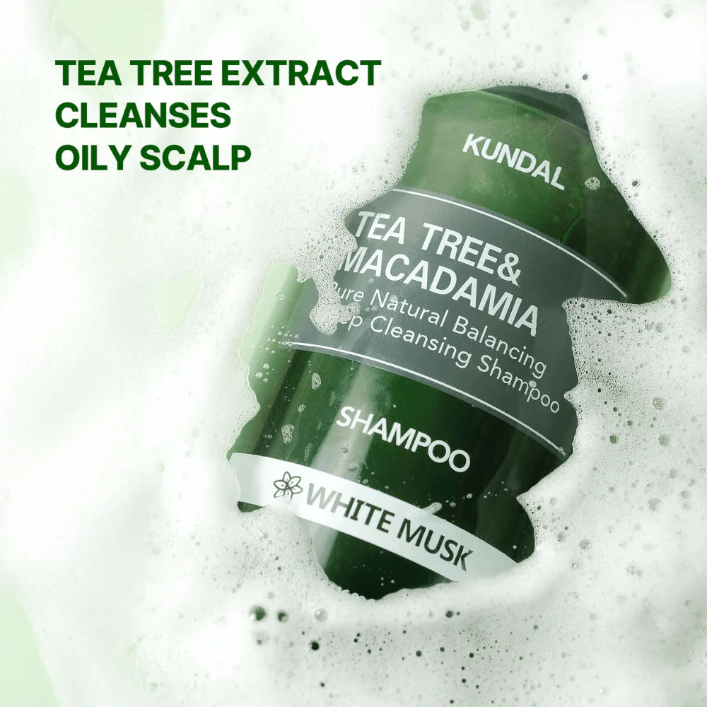 Kundal Tea Tree & Macadamia Deep Cleansing Shampoo White Musk 500ml — product image 3