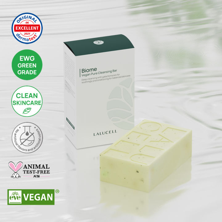 LALUCELL Biome Vegan Pure Cleansing Bar 100g — product image 3