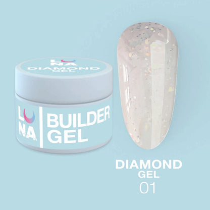 Extension gel Lunamoon Diamond Gel Nr 1 - 15ml