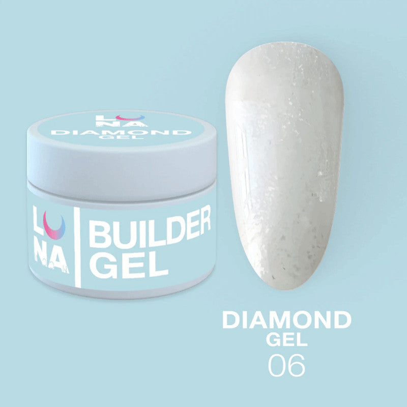 Rakennegeeli Extension gel Lunamoon Diamond Gel Nr 6 - 15ml