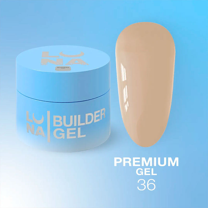 Rakennegeeli Extension gel Lunamoon Premium Gel Nr 36 - 50 ml