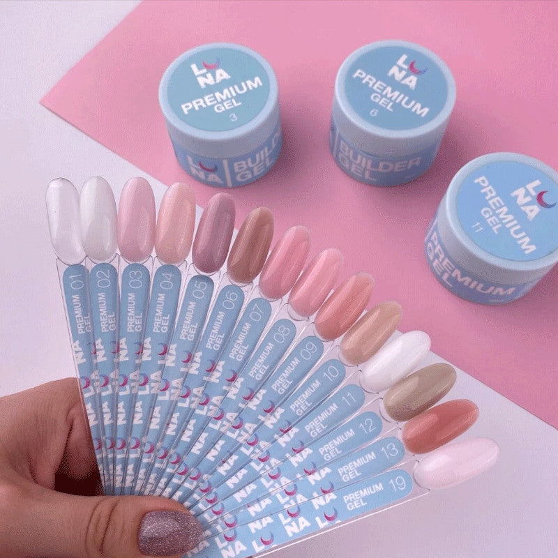 Rakennegeeli Extension gel Lunamoon Premium Gel Nr 9 - 50 ml — kuva 3