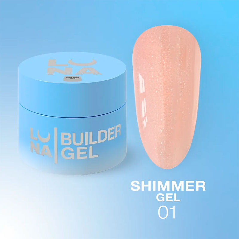 Rakennegeeli Extension gel Lunamoon Shimmer Gel 1 - 50 ml