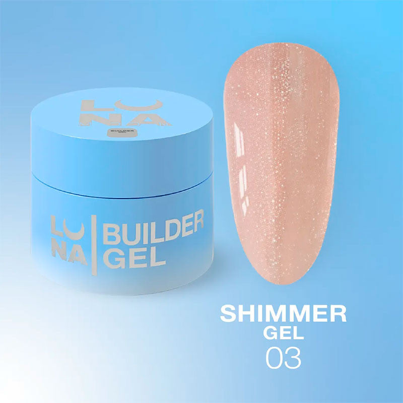 Rakennegeeli Extension gel Lunamoon Shimmer Gel 3 - 50 ml