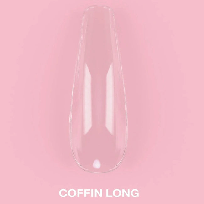 Gel constructor Gel Tips - LunaMoon Coffin Long, 500 uds.