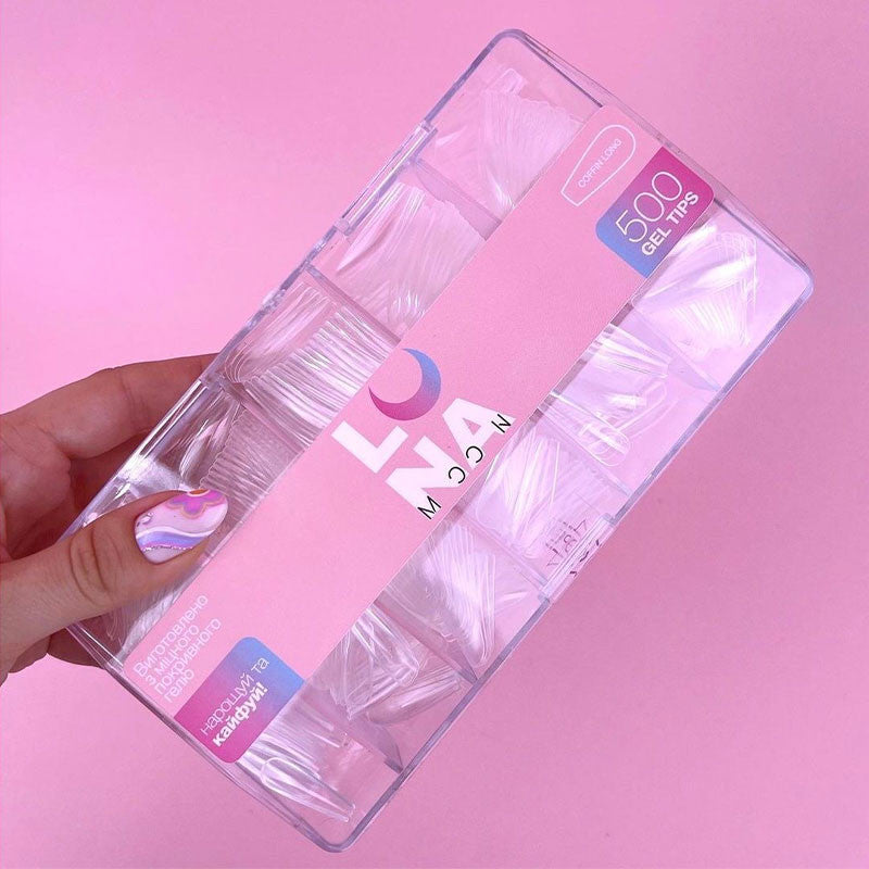 Gel Tips - LunaMoon Coffin Long, 500 pcs — image 3