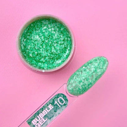 Glitter-Gel für Nägel LUNAMOON - Bubble Gel Nr. 10 - 5ml — Bild 2