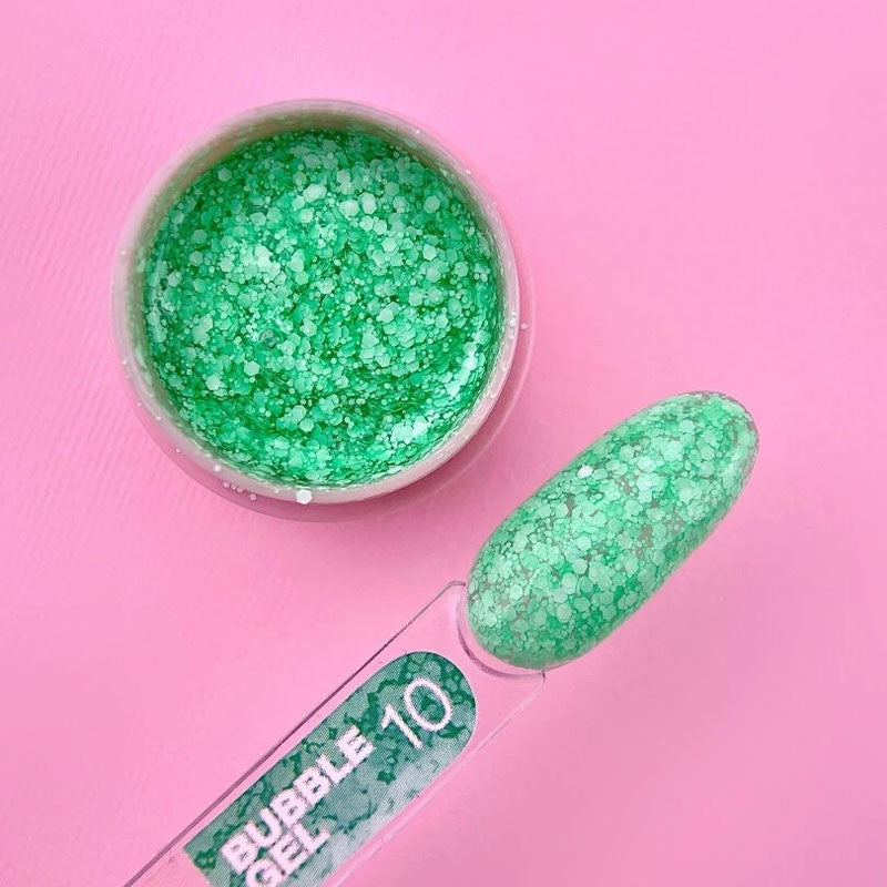 Glitter-Gel für Nägel LUNAMOON - Bubble Gel Nr. 10 - 5ml — Bild 2