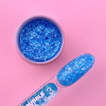 Гель с блёстками для ногтей LUNAMOON - Bubble Gel № 3 - 5ml — изображение 2